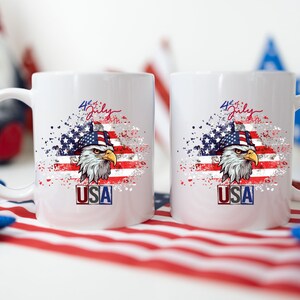 4th of July, All American Mug, Freedom Cup, Fourth Of July Mug, Patriotic Coffee Mug, Independence Day Mug, USA mug, Patriot Eagle Flag Mug