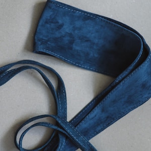 Suede Leather Wrap Belt – Wide Obi Tie Belt for Women | Autumn Fashion Accessory