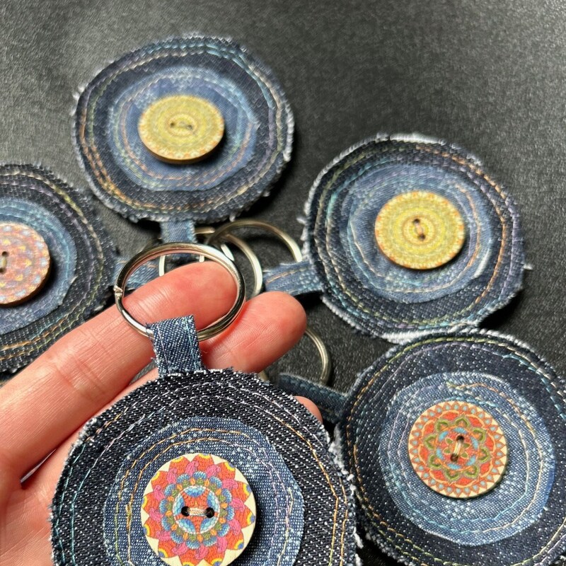Denim Keychain - Etsy