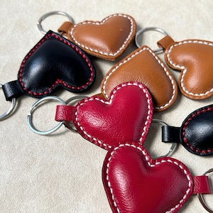 Ladies Metallic Leather Love Heart Keyring – Bag/Purse/Mobile Phone Charm, Women's, New With Tags