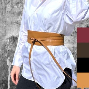 Leather Obi Belt, Fashion Waistbelt, Wrap Belt Women, Wraparound Belt, Boho Obi Leather Belt for Women, Wide Belts for Woman, Belt gift idea