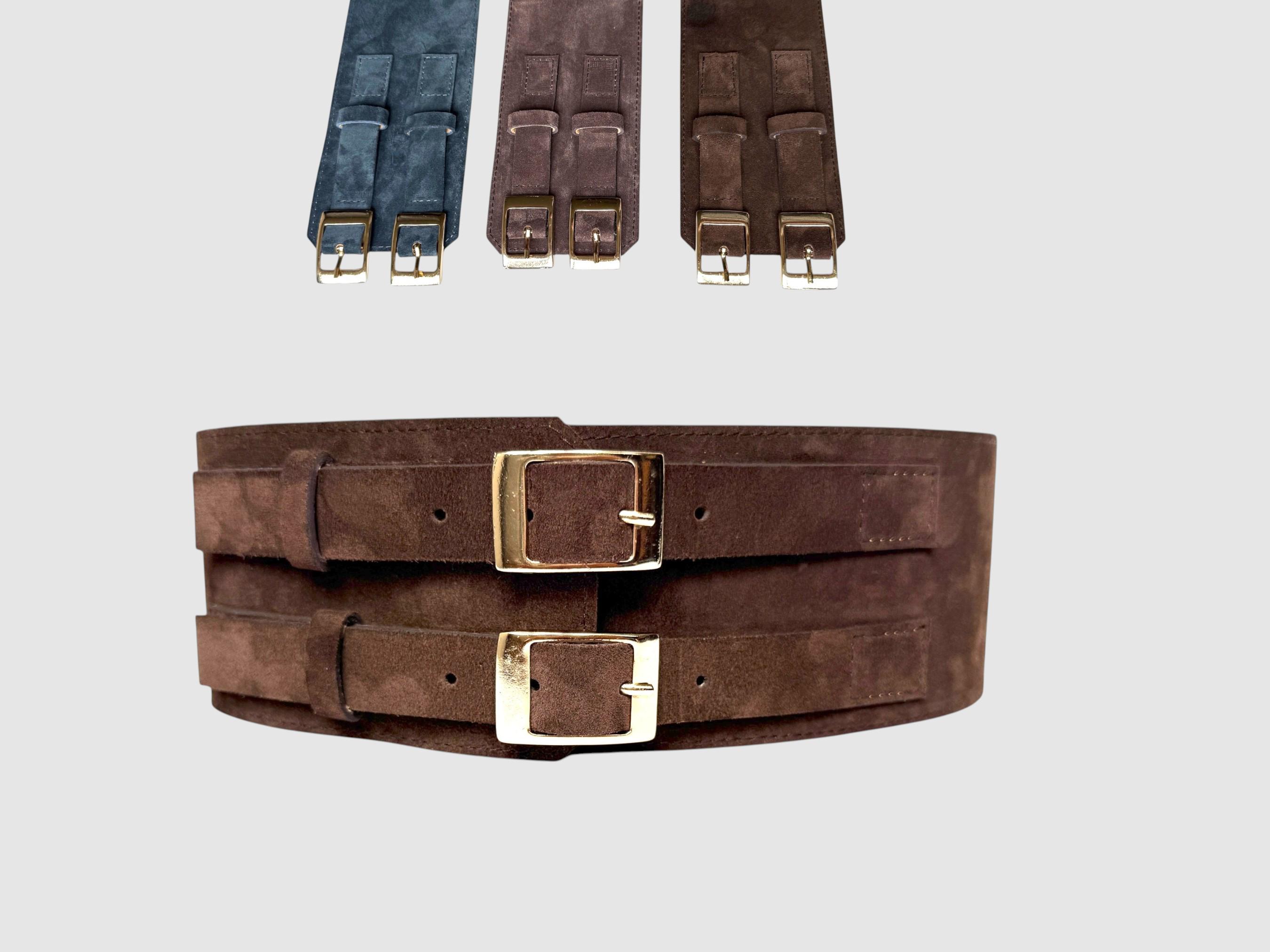 9591 Women\'s Wide Suede Waist Belt Adjustable Large Buckle Cinch Wide Suede Waist Belt - Etsy main image 2