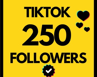 Tik Tok de por vida 250 seguidores, aumente su presencia en las redes sociales, plantillas de redes sociales