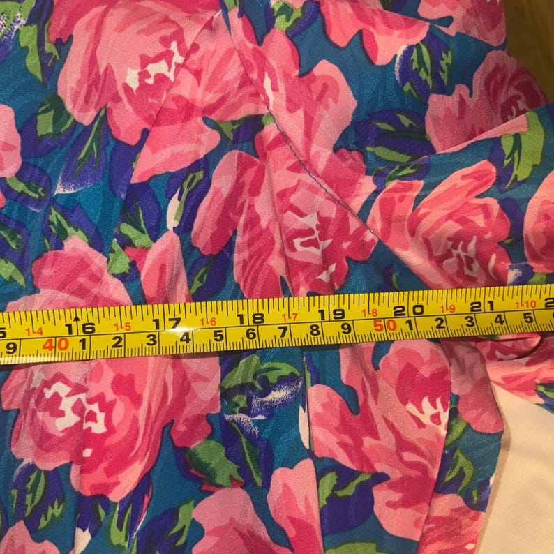 Vintage Adrianna Papell Floral Two Piece Skirt Set Cottagecore Coastal Chic READ image 7