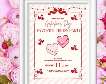 Valentines, Galentines Invite, 5X7, Canva