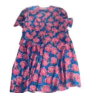 Vintage Adrianna Papell Floral Two Piece Skirt Set Cottagecore Coastal Chic READ image 2