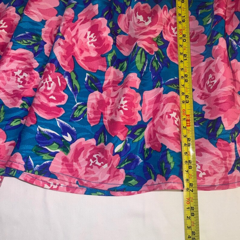 Vintage Adrianna Papell Floral Two Piece Skirt Set Cottagecore Coastal Chic READ image 5