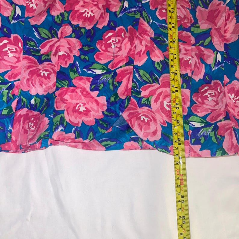 Vintage Adrianna Papell Floral Two Piece Skirt Set Cottagecore Coastal Chic READ image 8
