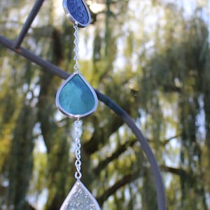 Stained glass rain chain