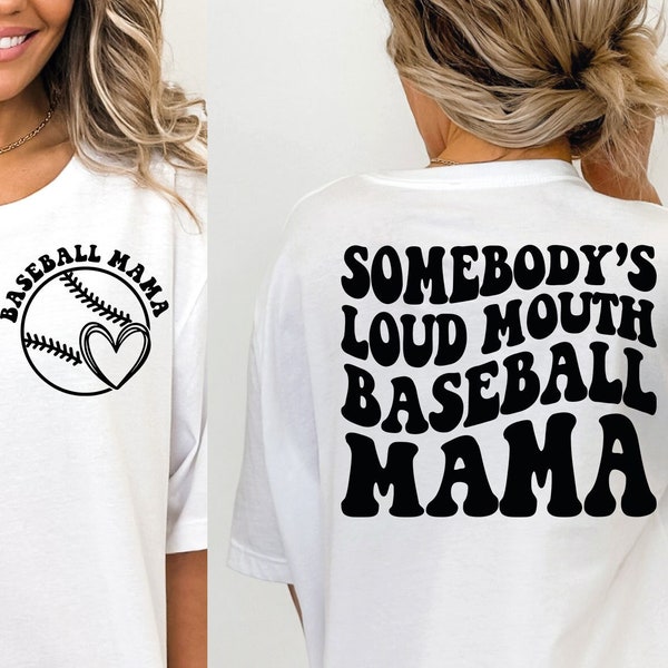 Somebody's Loud Mouth Baseball Mama Png Svg, Baseball Mom Svg Png, Baseball Funny Melting Baseball Sublimation Cut File