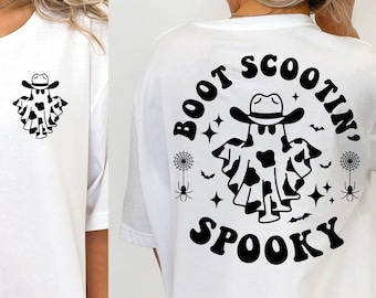 Boot Scoot Spooky png, Western Ghost png, Retro Halloween Design, Cowboy Ghost png, Western Halloween Sublimation, Vintage Ghost Halloween