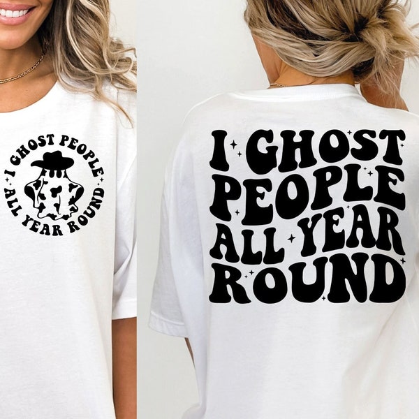 I Ghost People All Year Round Svg, I Ghost People All Year Round Png, Funny Halloween Svg, Halloween Svg, Retro Ghost Svg, Designs Downloads