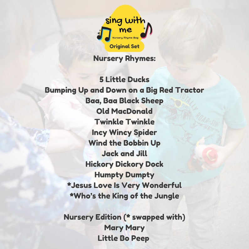 Sing With Me Nursery Rhyme Bag Etsy