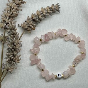 Personalised Crystal healing bracelet| Custom Bracelet| Rose Quartz bracelet| Custom gift for women| Personalised Gift| Spiritual healing|