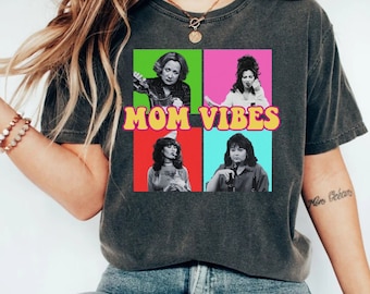 Comfort Colors 90s Mom Vibes Shirt, Vintage Mom Vibes Shirt, Retro Funny Mom Shirt, Mom Life Shirt, Mother's Day Gift Shirt, Cool Mom Shirt