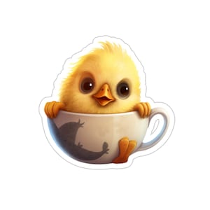 Teacup Chick Sticker