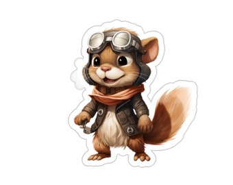 Pilot Squirrel Sticker
