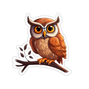 Autocollant hibou sage