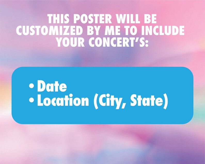 Taylor Swift Eras Tour Custom Poster the Archer Etsy
