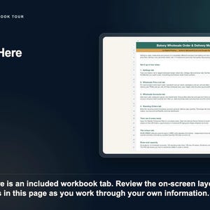 Bakery Wholesale Order Form | Excel, Google Sheets Price, Orders, Delivery Tracker