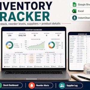 Small Business Inventory Spreadsheet | Stock, Supplier, COGS Tracker (Digital Download)
