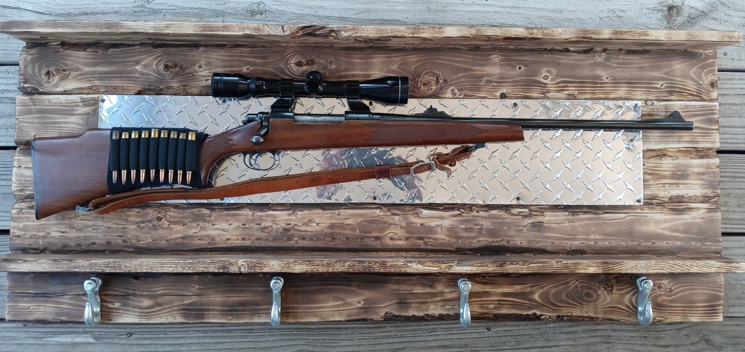 Rifle Rack Wooden Rifle Rack Rustic Rifle Rack Etsy