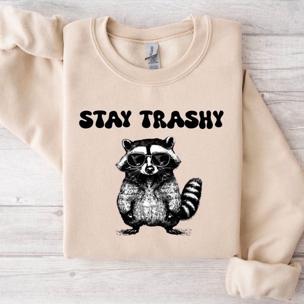 Stay Trashy PNG, Funny Raccoon png, Opossum png, Retro png, png, Funny Animals png, Animals Lover png, Instant Download, trashy raccoon png