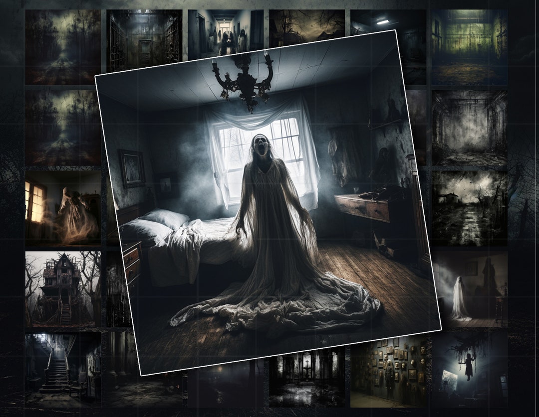 50 Dark & Creepy Scenes: Halloween Junk Journal, Hauntingly Eerie ...