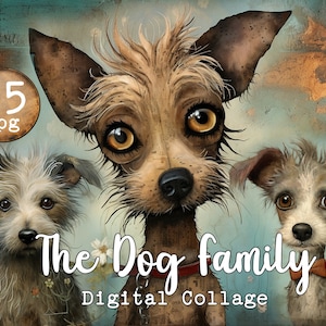 les plus mignons petits chiens en image bundle de 55 cliparts whimsical printable pour junk journal commercial use use