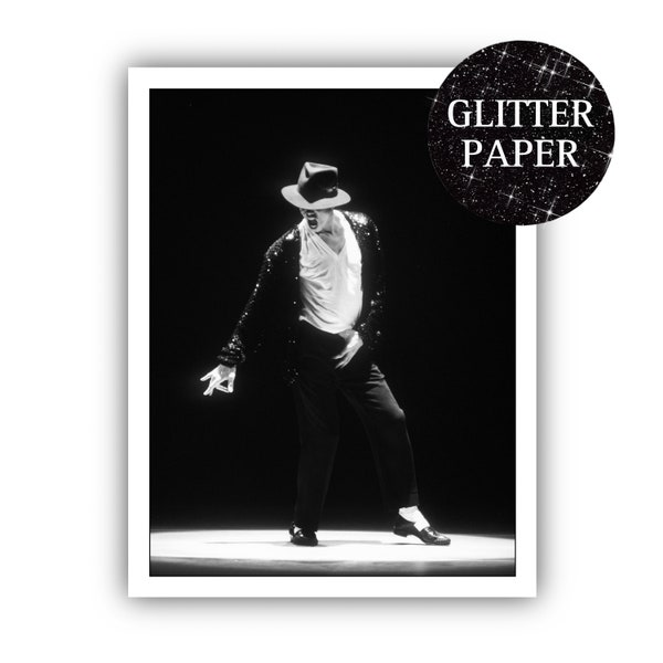 Michael Jackson Crystal Poster, Fashion Poster, Hollywood poster, black and white poster, Glitter Photography