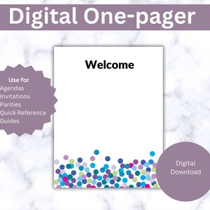 Descarga digital de una página para guías de referencia, agendas, fiestas o cartas