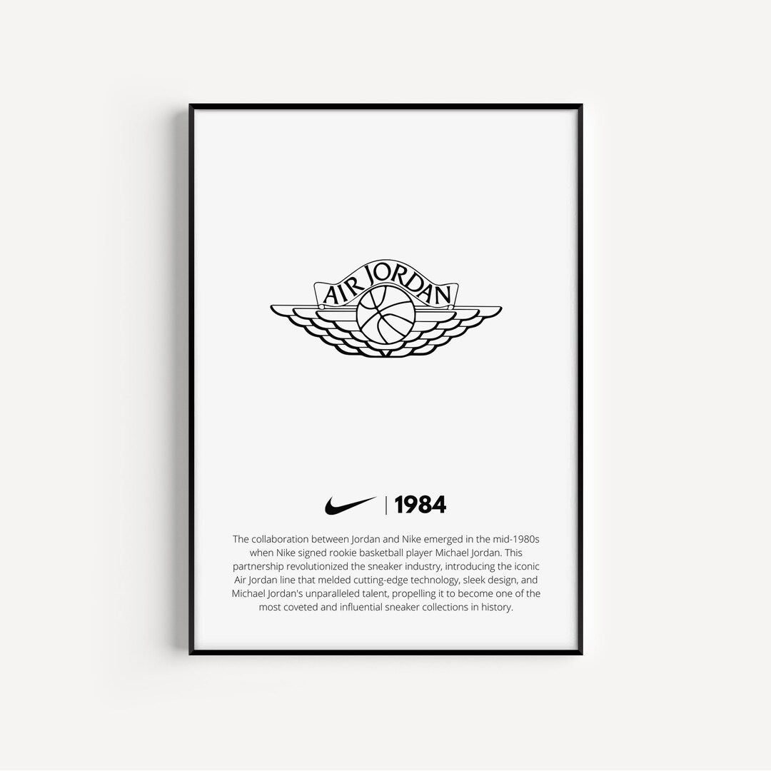 Jordan Logo Wall Art Hypebeast Sneaker Logo Minimalist Etsy