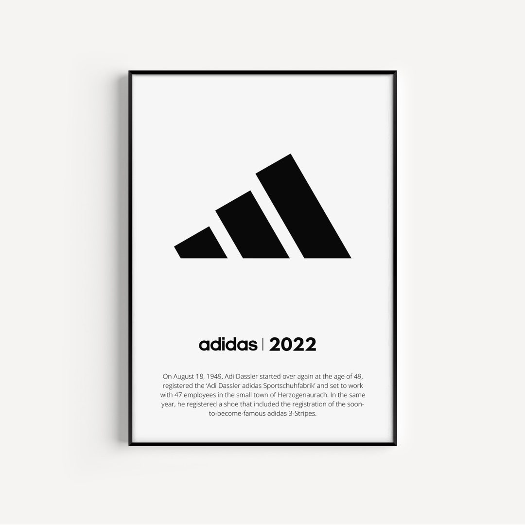 Adidas Logo Wall Art Adidas Sneaker Poster Minimalist Etsy