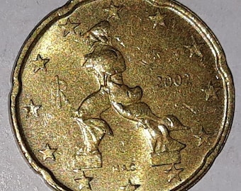 希少な20ユーロセント 2002年 イタリア - 鋳造エラー+コレクターズ