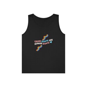 Trans Rights Are Human Rights Unisex Cotton Tank Top