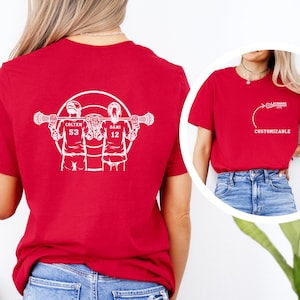 Custom Boy Girl Lacrosse Mom Shirt Lacrosse Graphic T-shirt Game Day Apparel Lacrosse Mom Gift Lacrosse Tshirt Personalized Lacrosse Sibling