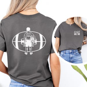 Custom Boy Flag Football Mom Shirt Custom Boy Football Graphic T-Shirt Game Day Apparel Football Mom Gift Personalized Football Mama Tee
