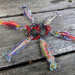 Schrödinger's Fish Acrylic Charm Keychains