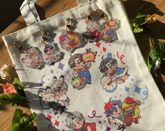 Love and Deepspace Canvas Tote Bag | Xavier Zayne Rafayel Sylus Caleb + Bonus Sticker Sheet