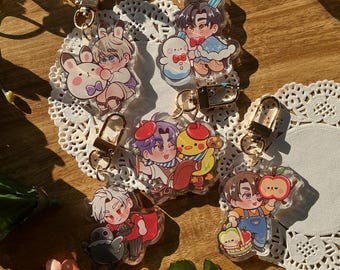 LI Love and Deepspace Acrylic Charms | Chibi Xavier Zayne Rafayel Sylus Caleb