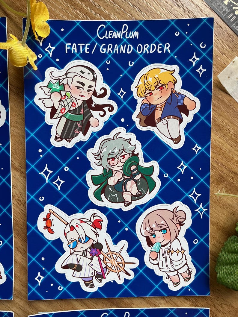 Fate Grand Order Summer Servant Sticker Sheet: FGO Summer Waifus ...