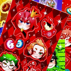 Twisted Wonderland TWST Dorm House Sticker Sheets | Heartslabyul Savannaclaw Octavinelle Scarabia Pomefiore Ignihyde Diasmonia Ramshackle