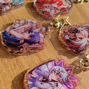 NEW Honkai Star Rail Characters Acrylic Charms HSR 2.5" Keychains Dan Heng Imbibitor Lunae Argenti Boothill Aventurine DrRatio Sunday & more