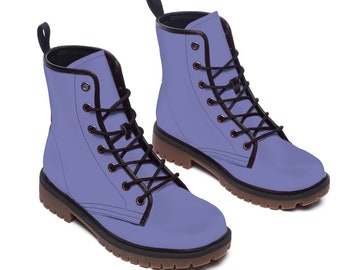 Purple Leather Boots | Veri Peri