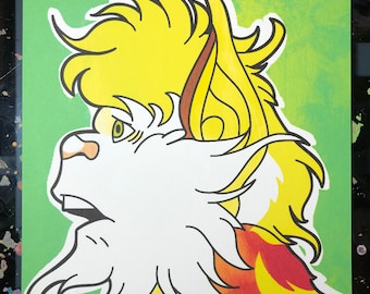 Lámina artística de Snarf de Thundercats – Decoración de pared de cultura pop – Póster de dibujos animados firmado de 11x14