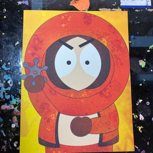 South Park Kenny McCormick Art Print – 11×14 Signed Nostalgic Cartoon Wall Art