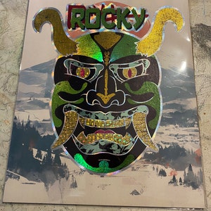 3 Ninjas Oni Hannya Ninja Samurai Prajna Kabuki Mask Foil Art Print Japanese Wall Art Decor