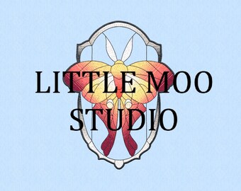 Ombre Moth Applique Large Patch **Digital Download**