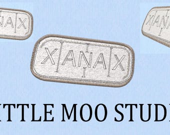 Xanny Bar Patch Embroidery File **Digital Download**