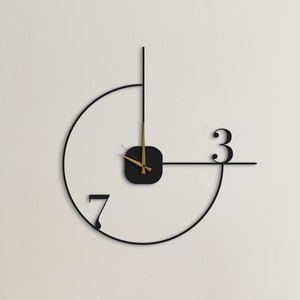 Horloge murale minimaliste, horloge murale moderne silencieuse surdimensionnée, horloge murale unique, horloge pour mur, grande horloge murale, Wanduhr, Horloge Murale image 1